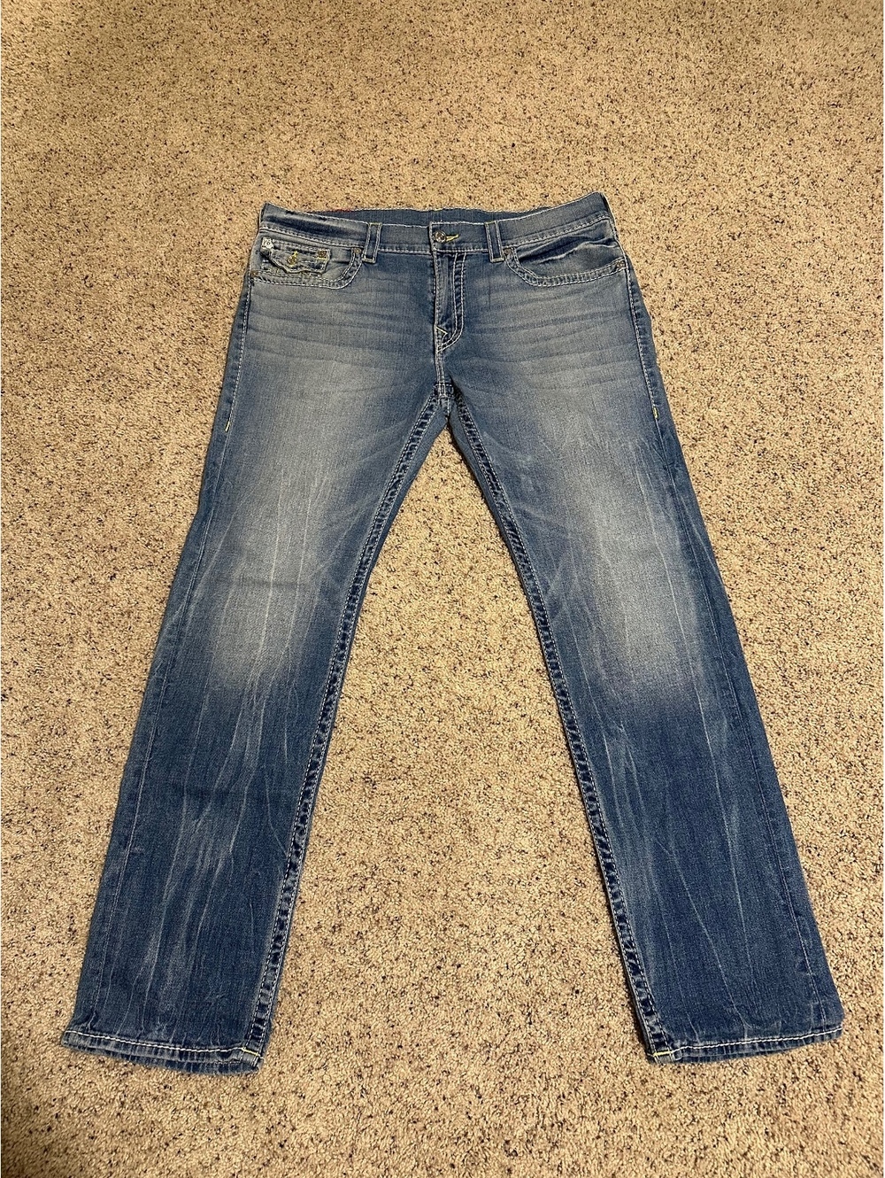 True Religion Men's Light Blue Section Skinny Jeans Size 38